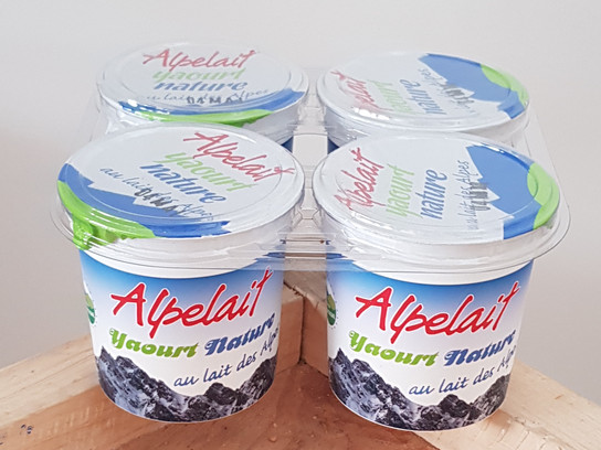 Yaourts nature fermiers de vache Alpelait (4*125g) 