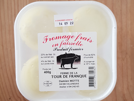 Fromage blanc en faisselle portion  (4*125g) 