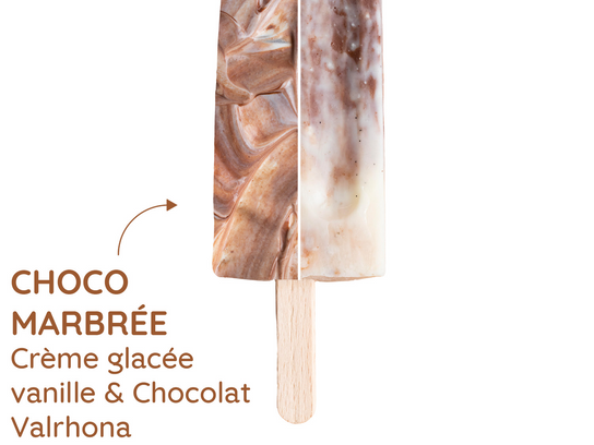 Choco marbrée - Glace Emkipop