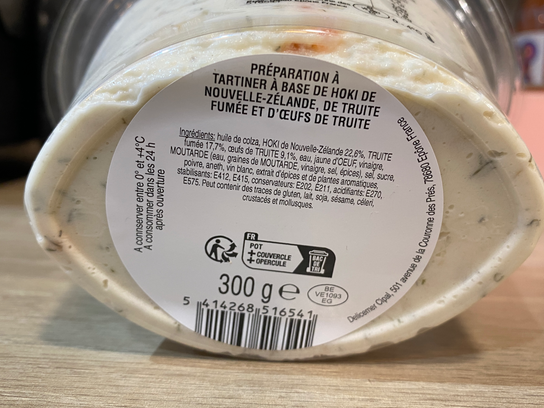 Délice de truite fumée