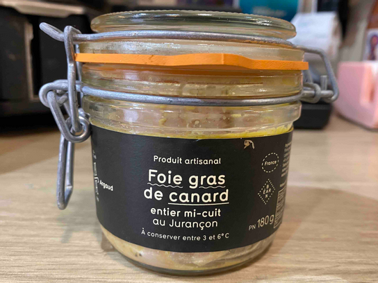 Foie gras de canard entier mi-cuit au Jurançon en bocal