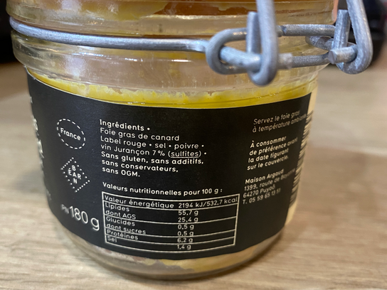 Foie gras de canard entier mi-cuit au Jurançon en bocal