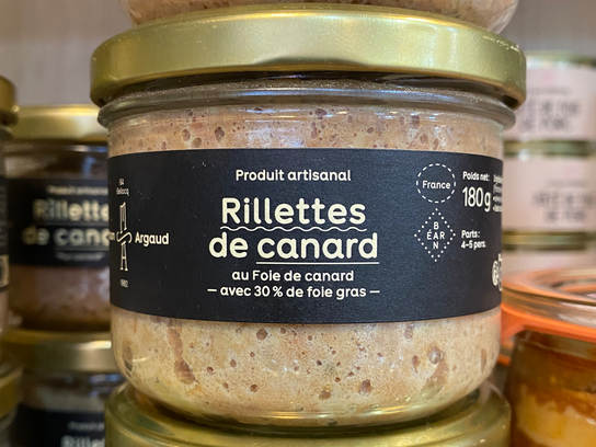 Rillettes de canard au foie gras de canard