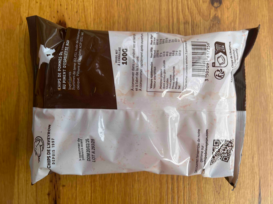 Chips de l'Aveyron au piment d'Espelette