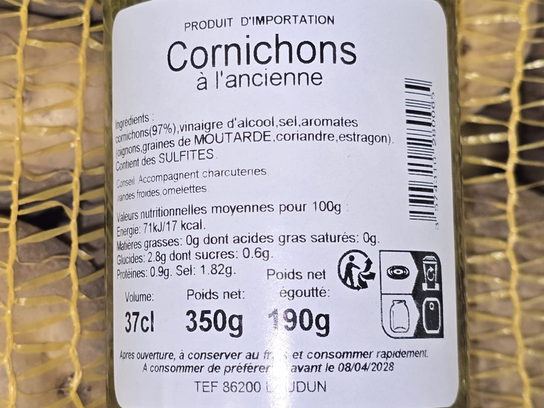 Cornichons à l'ancienne