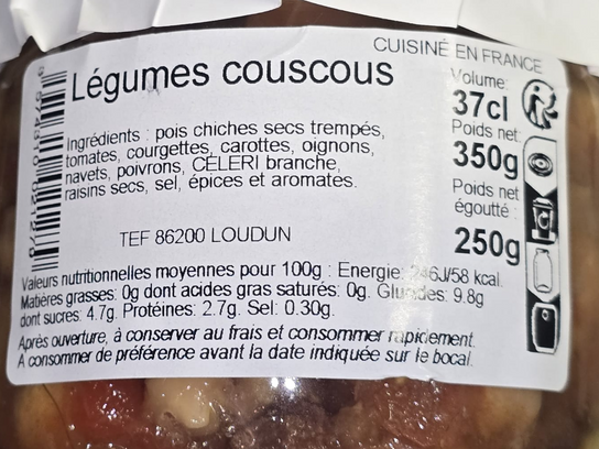 Légumes couscous