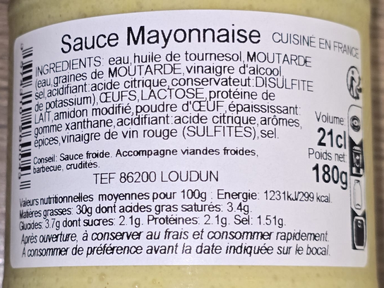 Sauce mayonnaise