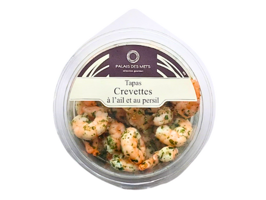 Tapas crevettes  à l' ail et au persil