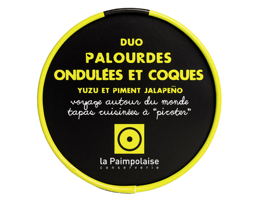 Duo palourdes ondulées et coques yuzu et piment jalapeno