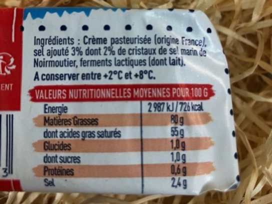 Beurre demi-sel Noirmoutier