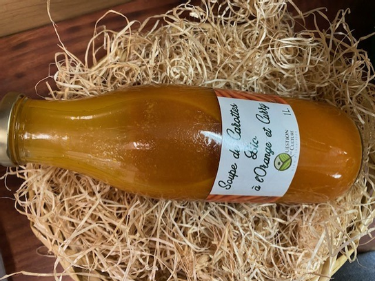 Soupe de carottes à l'orange et curry Bio