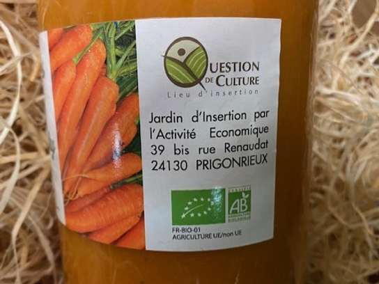 Soupe de carottes à l'orange et curry Bio