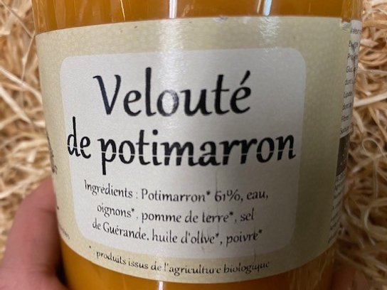Velouté de potimarron Bio