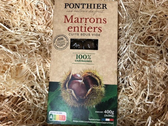 Marrons entiers cuits sous vide