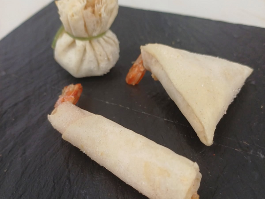 Trio croustillant de crevettes