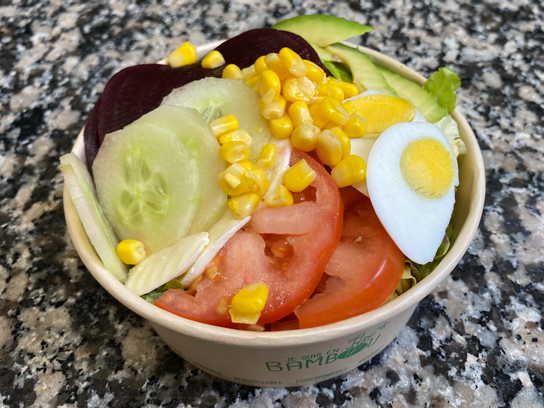 Formule salade végétarienne crudités