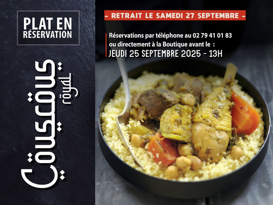 Réservation : Couscous Royal