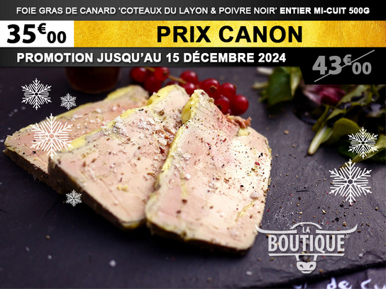 Foie Gras de Canard Entier Mi-Cuit - 500g