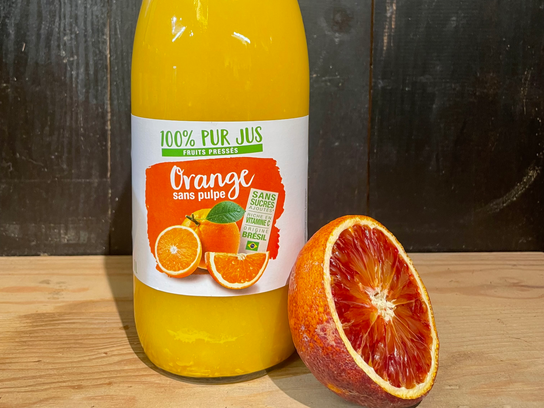 Jus d’orange sans pulpe