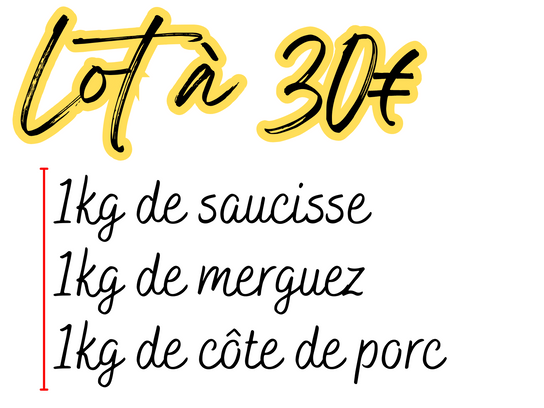 Lot à 30€