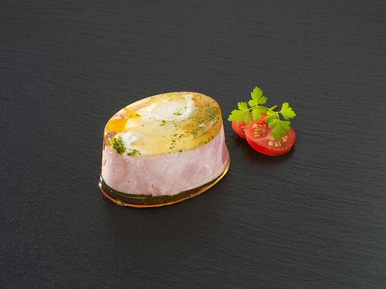 Oeuf en gelée au jambon