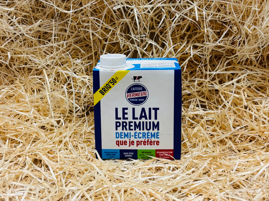 Lait demi-écrémé 1/2 litre