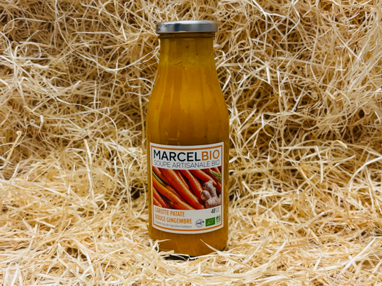 Soupe carotte patate douce gingembre - BIO
