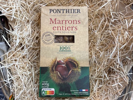 Marron entiers cuits à la vapeur