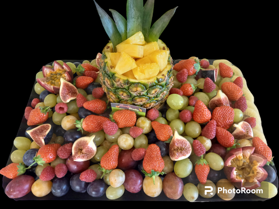 Plateau fruits découpés