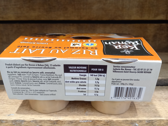 Riz au lait Caramel beurre salé