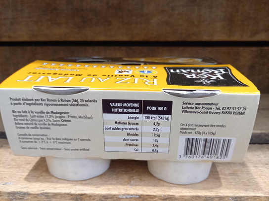 Riz au lait Vanille de Madagascar