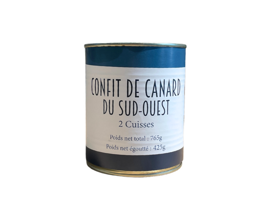Cuisses de canard confites du Sud Ouest - 2 cuisses - 765g