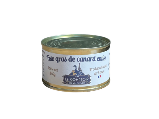 Foie gras de canard entier en conserve - 125g