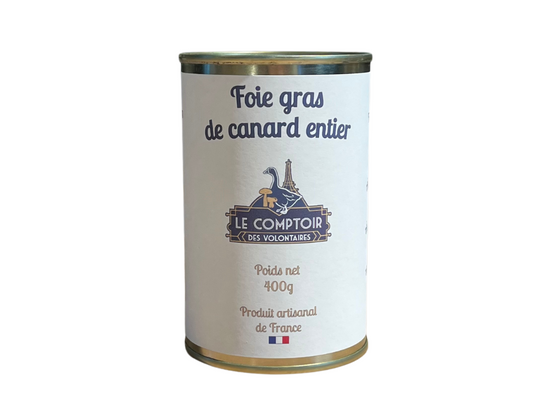 Foie gras de canard entier en conserve - 400g