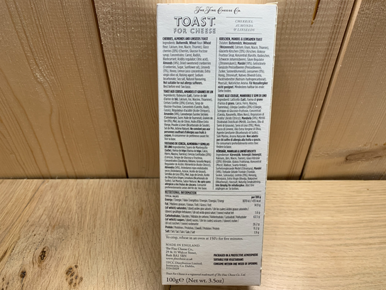 Toasts pour fromages cerises, amandes et graines de lin