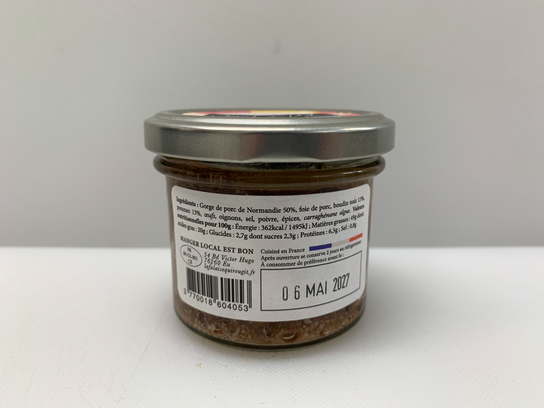Terrine cochon, boudin noir et pommes