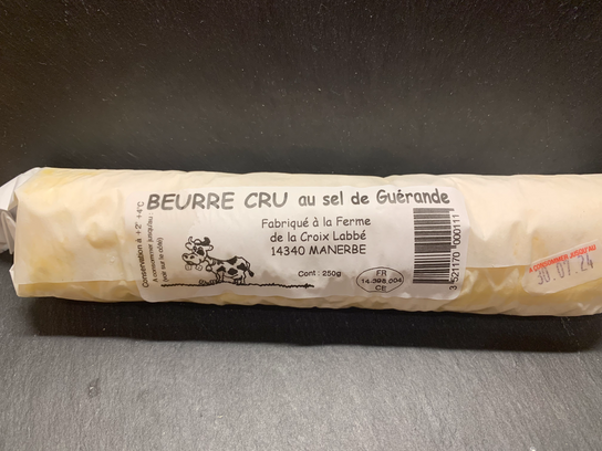 Beurre cru au sel de Guérande