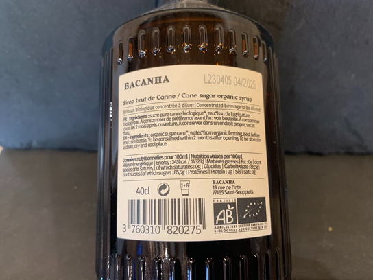 Sirop de sucre de canne