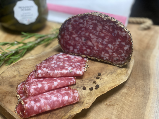 Pavé aux poivres en chiffonnade