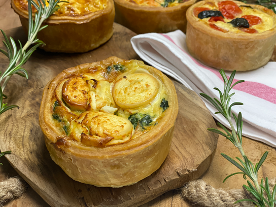 Quiche chèvre epinards
