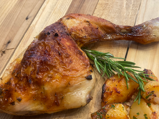 Cuisse de poulet rôti
