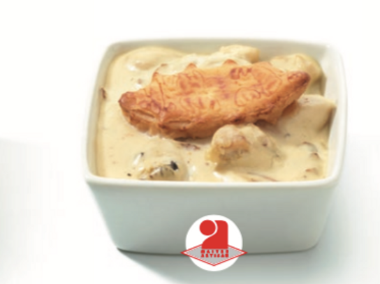 Cassolette de volaille au foie gras et morilles