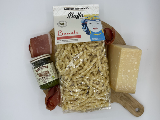 Kit pâtes au pesto, speck & parmesan