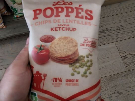 Chips de lentilles saveur ketchup