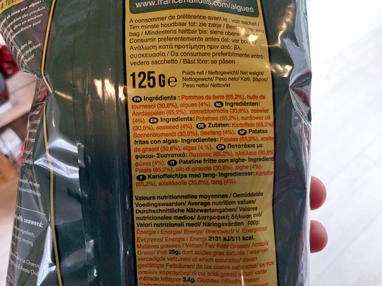 Chips algues