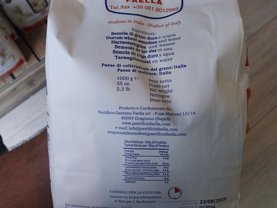 Pâtes penne medie