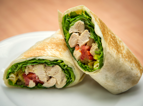 Wrap poulet pané