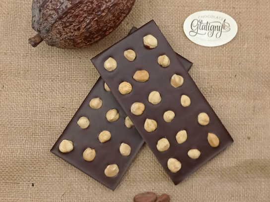 Tablettes de chocolat - Noir et noisettes