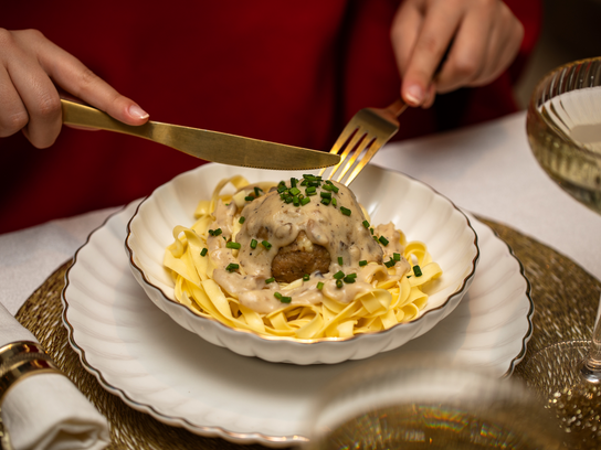 Polpette de veau, cepes et truffe