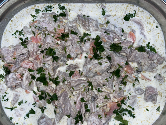 Blanquette de veau cuite